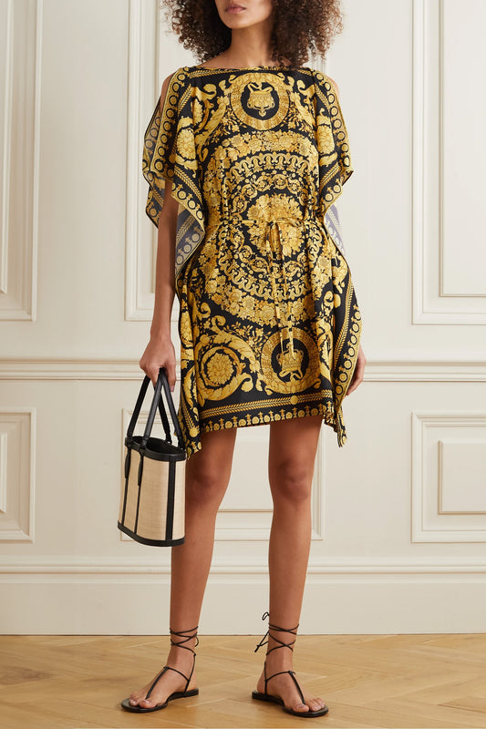 Midas Touch | Black & Gold Short Kaftan