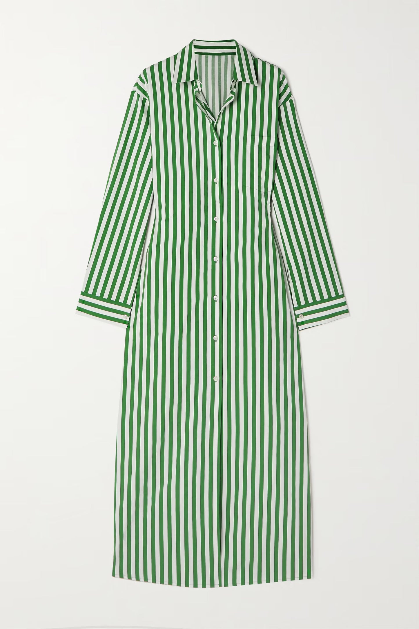 Everyday Stripe | Green Shirt Dress
