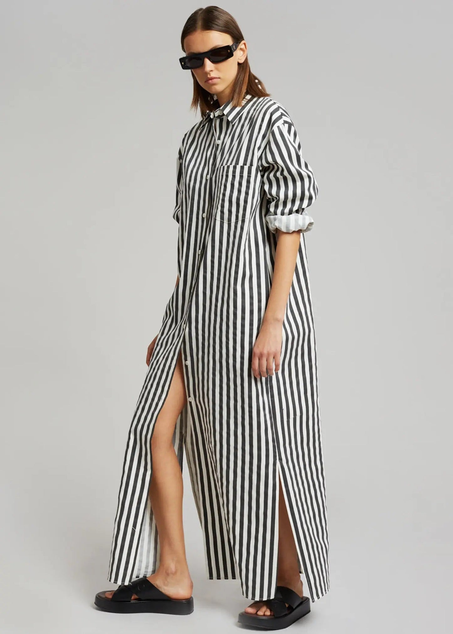 Everyday Stripe | Black Shirt Dress