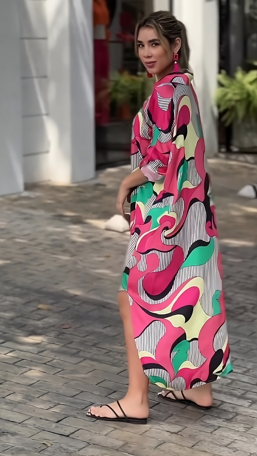 Forest Fanatic | Pink Knee-Length Dress