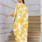 Knotty Nice | Yellow Floral Kaftan Dress