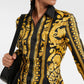 Gold Goddess | Pleated Shirt Dress