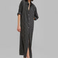 Pinstripe Power | Black Shirt Dress
