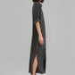 Pinstripe Power | Black Shirt Dress