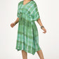 Botanical Bliss | Green Shibori Tie Dye Short Kimono