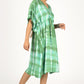 Botanical Bliss | Green Shibori Tie Dye Short Kimono