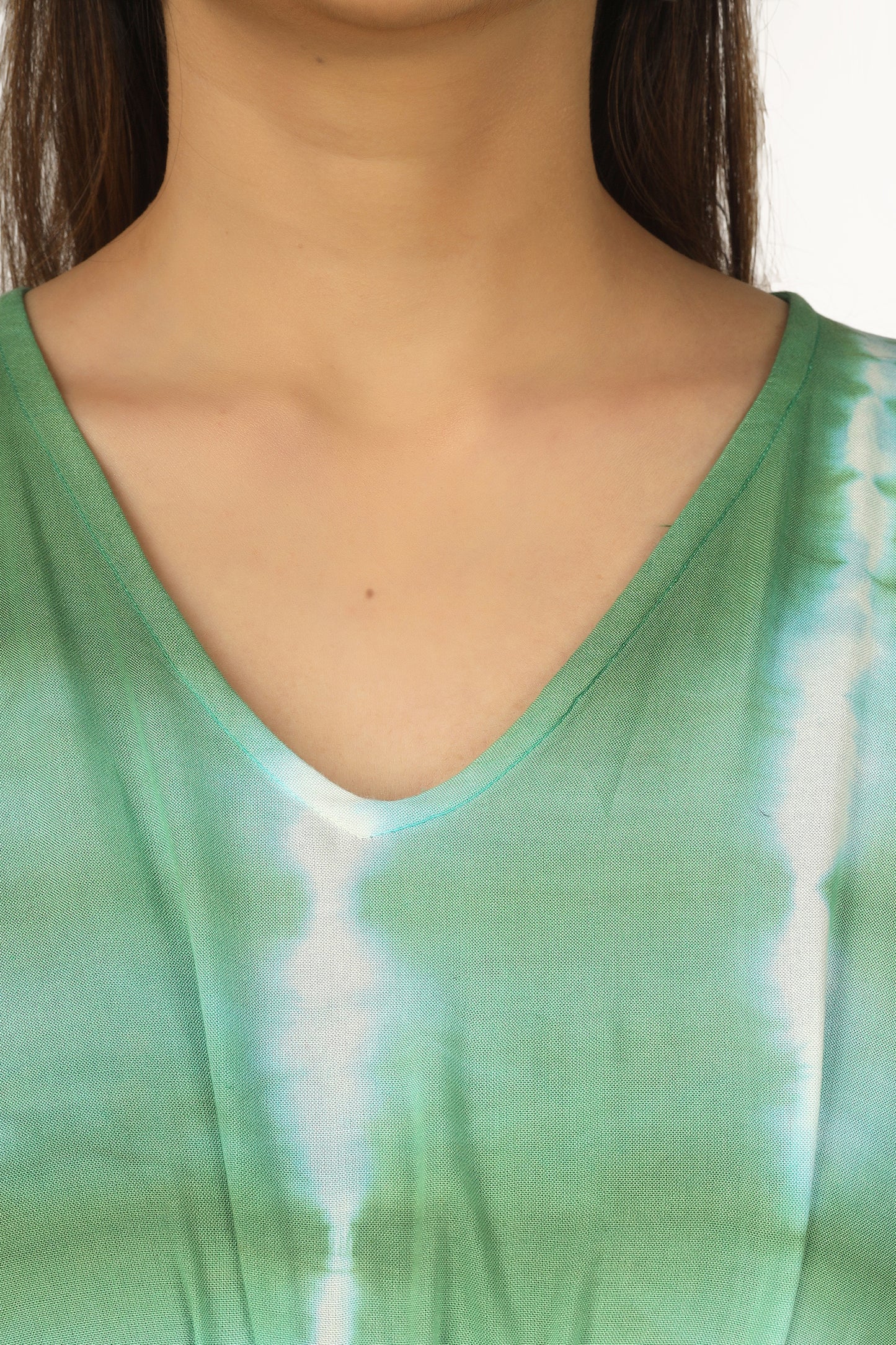 Botanical Bliss | Green Shibori Tie Dye Short Kimono