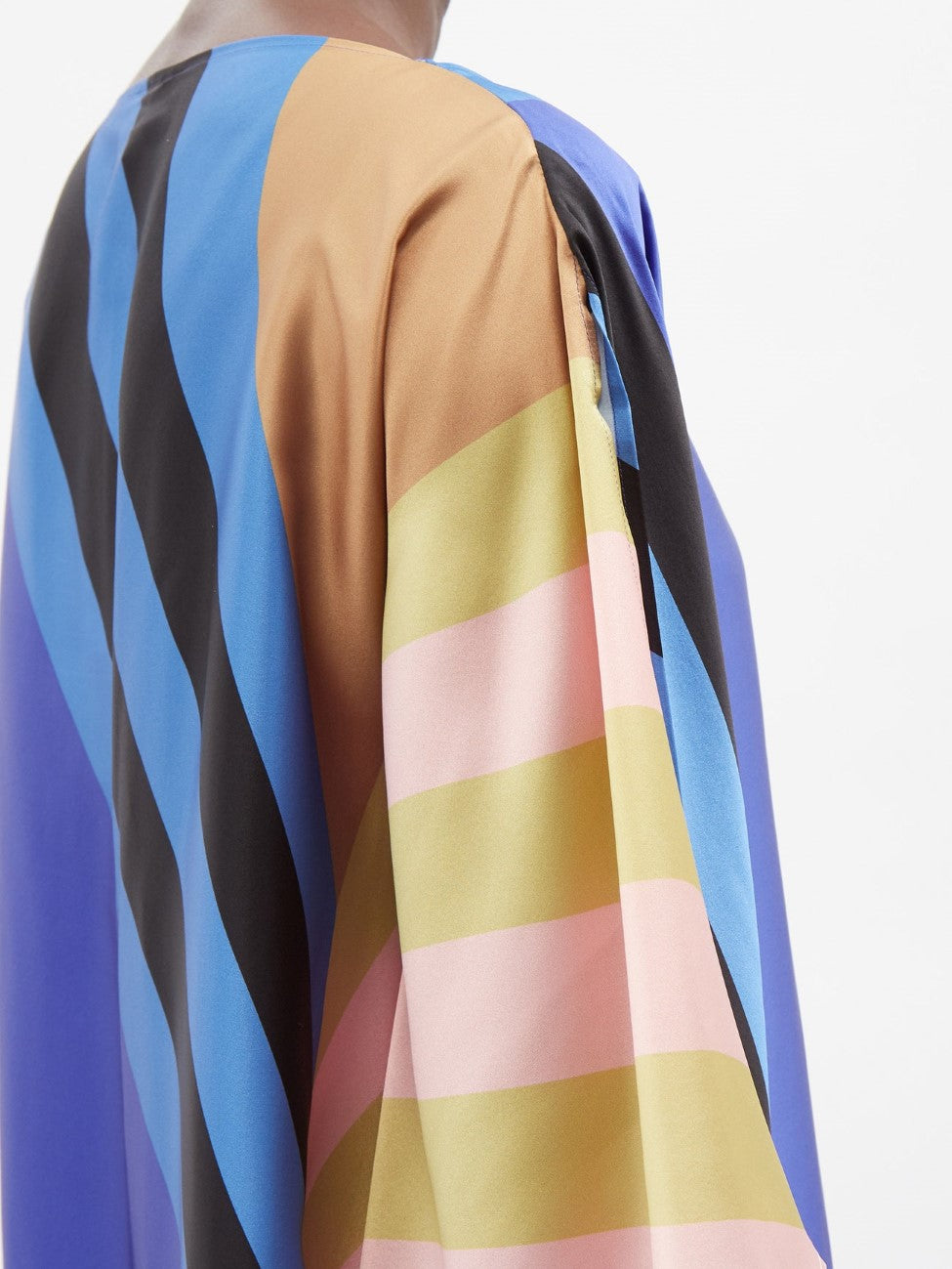 Earthen Threads Party Wear Beach Kaftan Kimono Crepe Dress-J5651