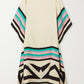 Earthen Threads Party Wear Beach Kaftan Kimono Crepe Dress-J5584