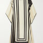 Earthen Threads Party Wear Beach Kaftan Kimono Crepe Dress-J5583