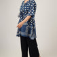 Polka Dots Block Printed Cotton Kaftan Tunic - Earthen Threads